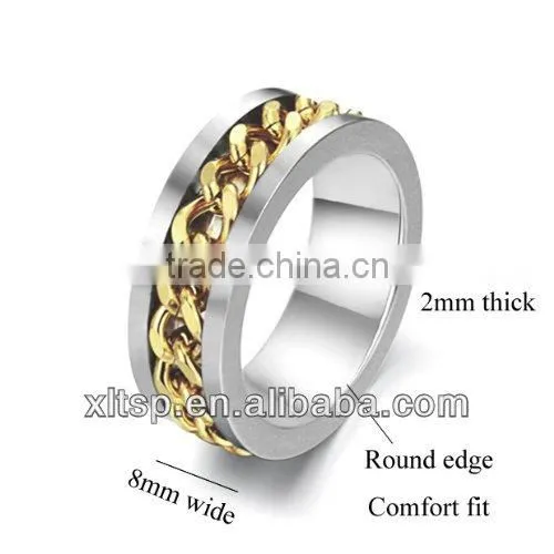 S14 High Quality Pure Titanium steel Mens Gothic Rings