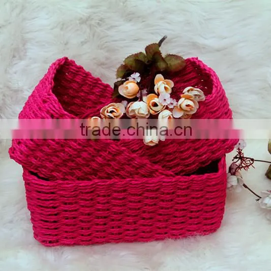 set of 3 cheap gift baskets, fruit baskets, flower baskets-roseo