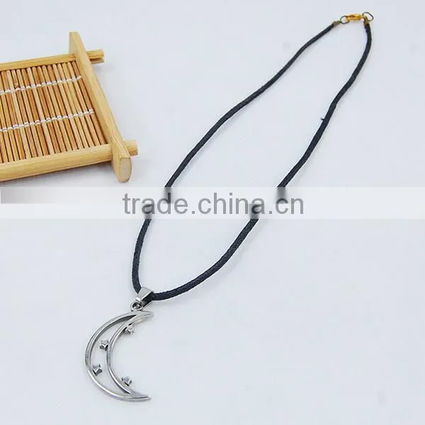 stainless steel half moon pendant