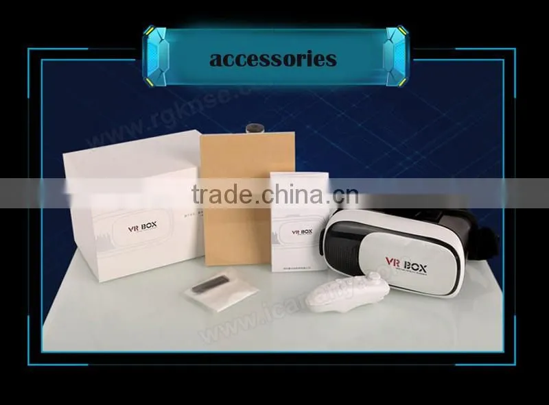 2016 Ausek google cardboard Smartphone Headset Virtual Reality vr box 3d video glasses for smart phone