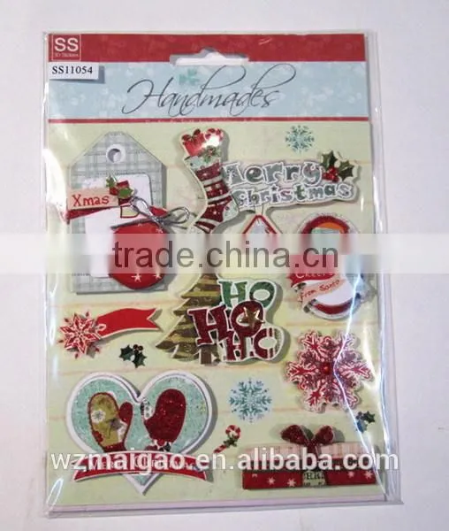 Stickers with 3D effect special for Christmas