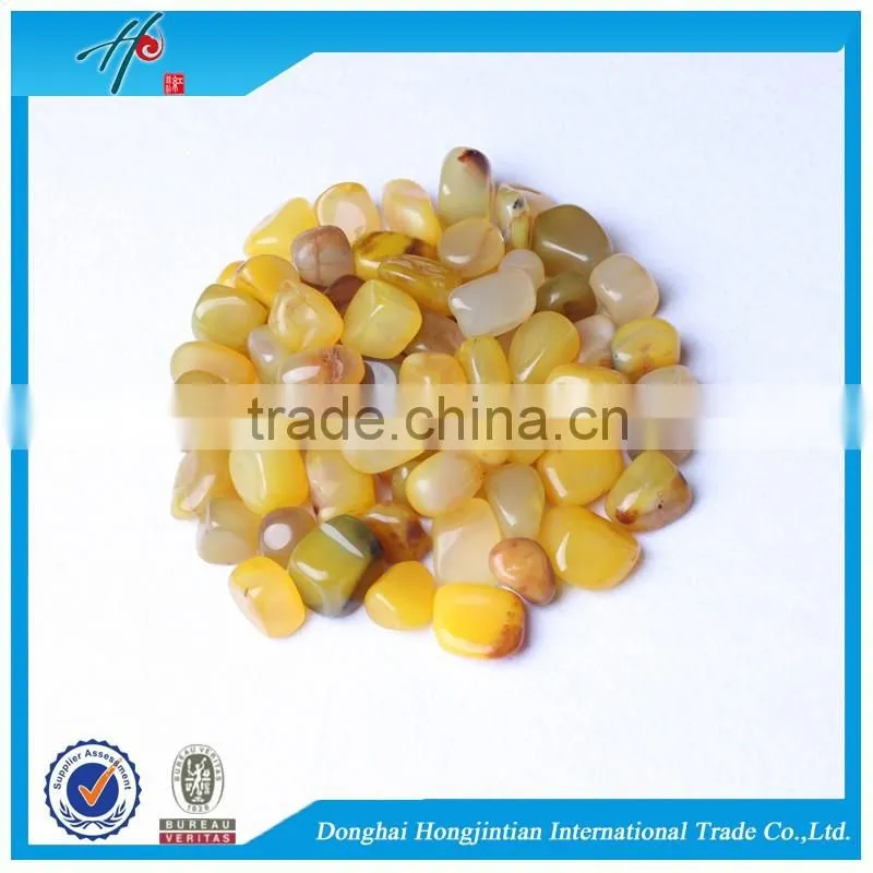 HJT natural price of rock crystal tumbled stone for decoration