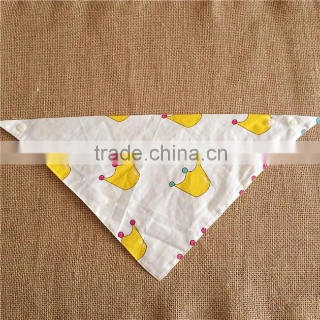 Wholesale Cotton Plush Triangle Baby Bib / Plush 100% Cotton Triangle Baby Bibs