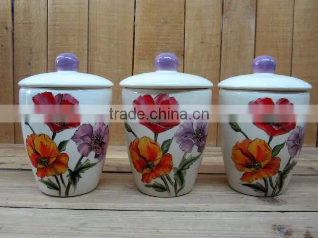 Hand paint ceramic cookie jar