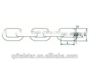 ordinary DIN766 steel link chain for industry