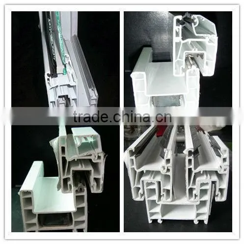 wooden color plastic extrusion for sliding window sash
