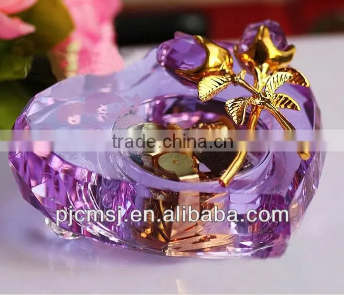 new product Fashion Crystal glass Music Box