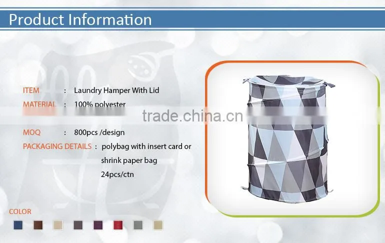 Eco-friendly Selling Laundry Hamper With Lid