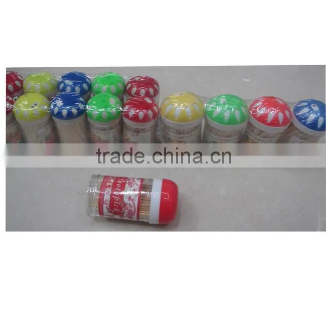 cheap plastic tube double point wooden and bamboo toothpick