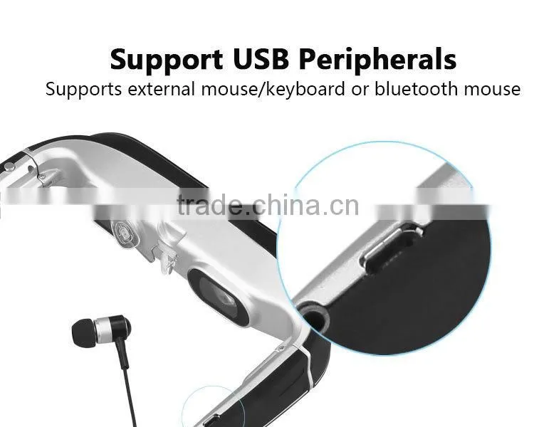 2015 new sale lowest price 3D Smart Video Glass E6-13 with portable 3d mobile theater, mini pc,