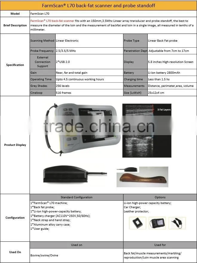 New Professional 3.5Mhz Linear Vet Ultrasound Machine U/S for Animal/pets