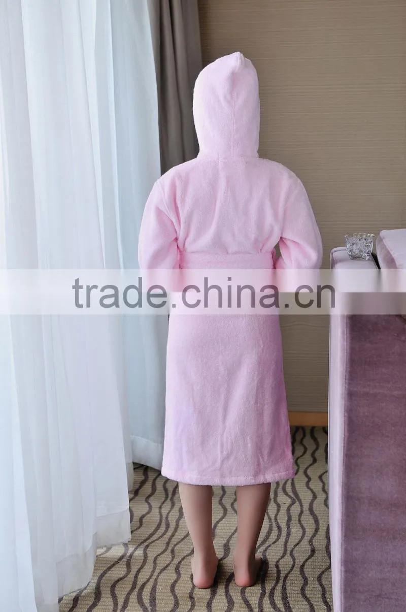 100% Cotton Soft Feel Embroidery Children's Hooded Bathrobe