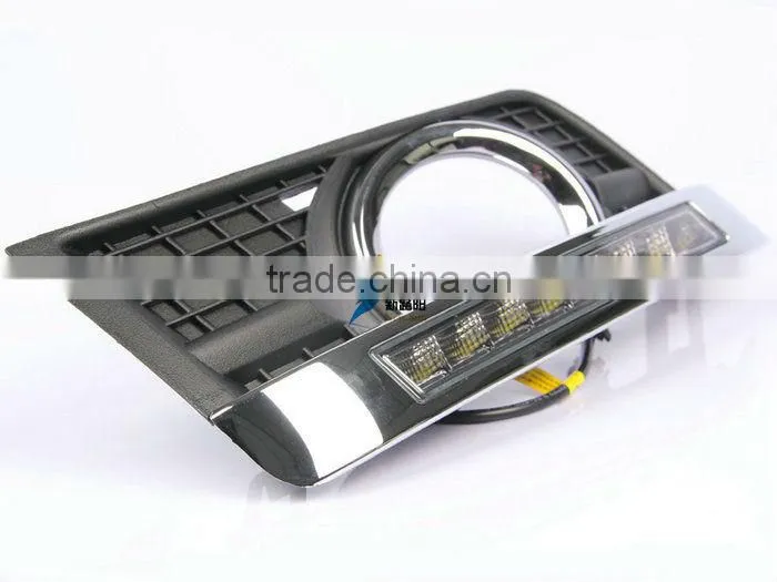 for Cadillac SRX 2010~2012 LED daytime running light,2pcs+wire of harness,black cover 8W 12V,6000~7000k,Super quality led drl