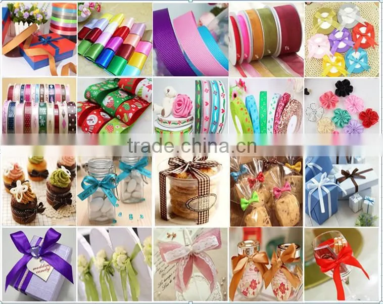 wholesale colorful Cheched ribbon roll for gift packing