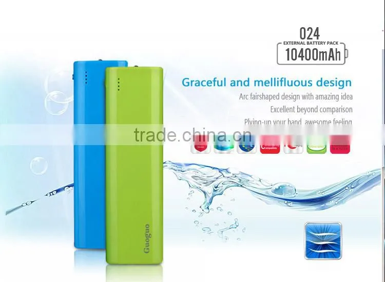 Colorful high Capacity Portable Mobile Power Bank 15600mAh with double usb port