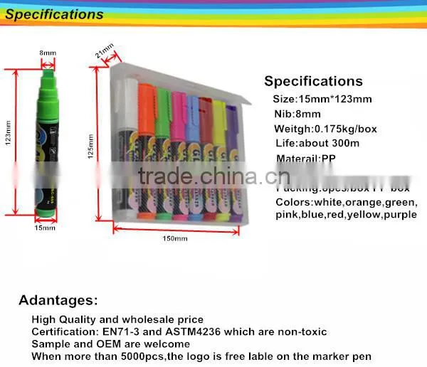 hot selling colorful marker for all non-porous surfaces shoe marker