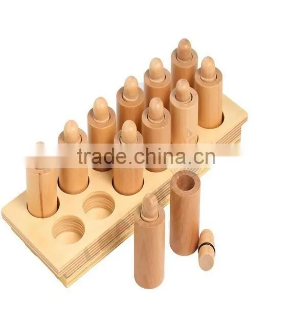 Leader Joy beech wood montessori material kids educational toys Smelling cylinders