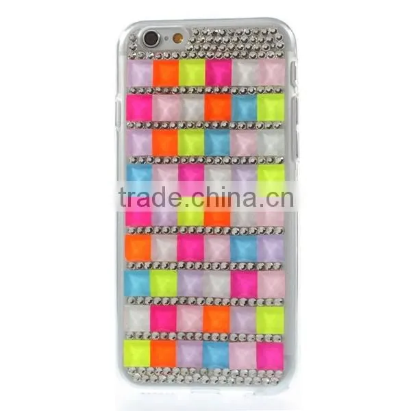 Mobile Phone Accessory Crystals Diamond Tpu Case For Iphone6
