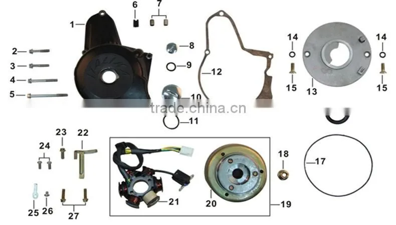 High quality and cheap plug cover oil seal ring assy for AT110 for sale