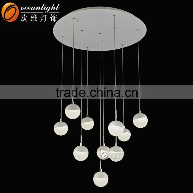 Modern Chandelier LED Acrylic Pendant Light Chrome Electroplate Light OXD9030-3W