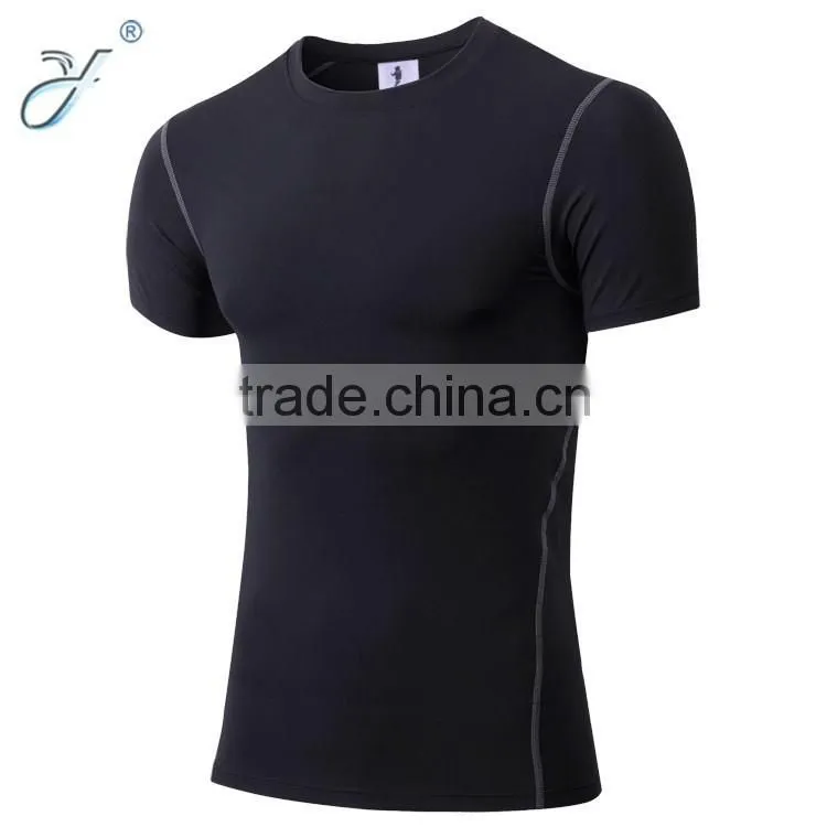 Dri Fit Men's O-neck Short Sleeve Fitness Muscle Tee shirts