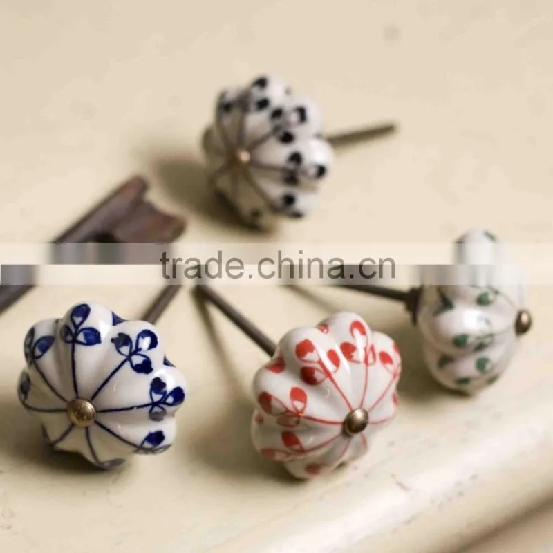 Ceramic Door Knobs/Wholesale Decorative Colorful Knobs/For Kitchen Cabinet,Door,Furniture Handles 03