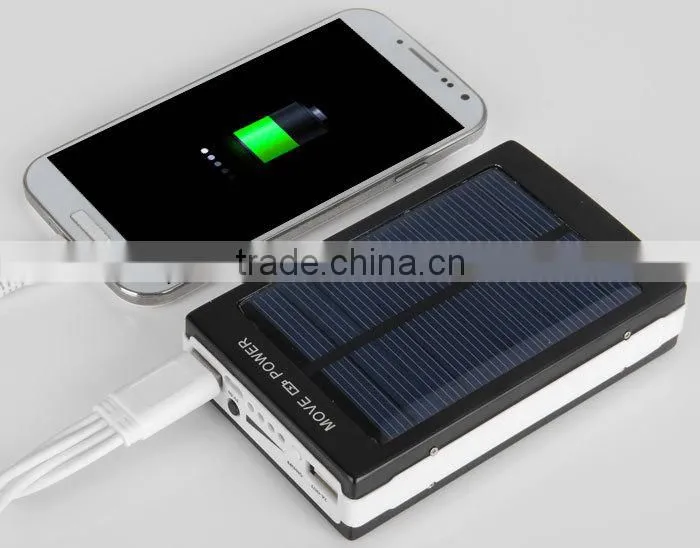 solar led camping lantern with mobile charging solar panel