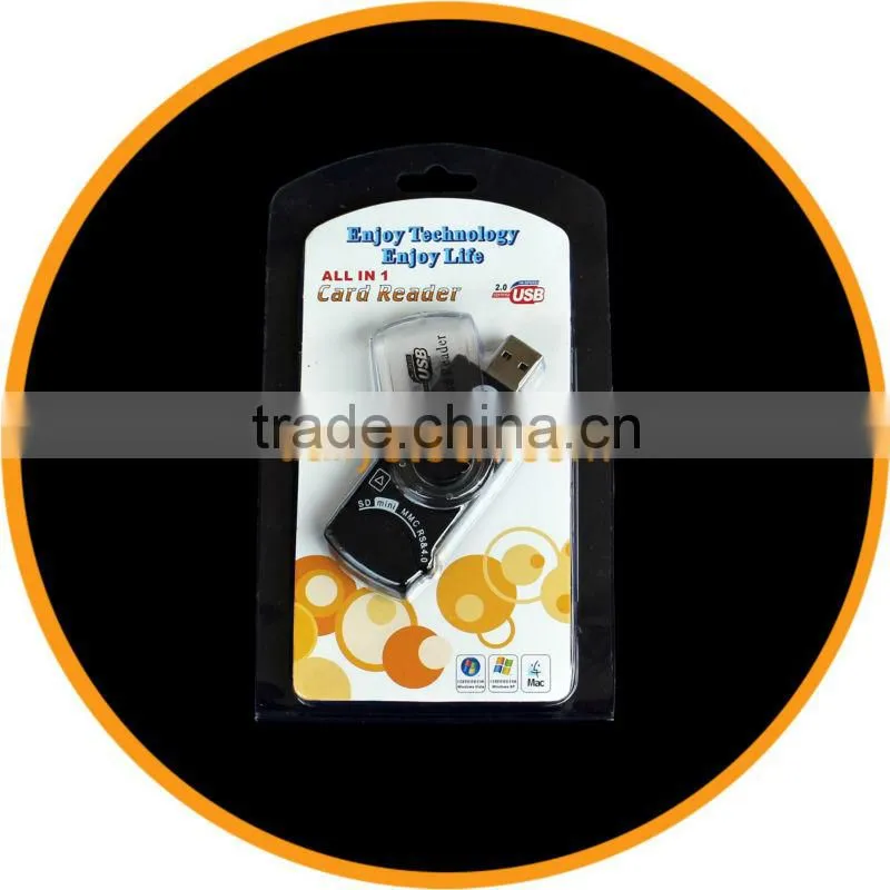 All in 1 USB 2.0 Phone SIM Card Cell+Mini Micro SD Memory Card Reader Black from Dailyetech
