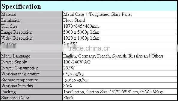 China advertising supplier 42 inch rotating mobile board stand lg screen digital signage hardware