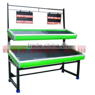 vegetable and fruit display shelf