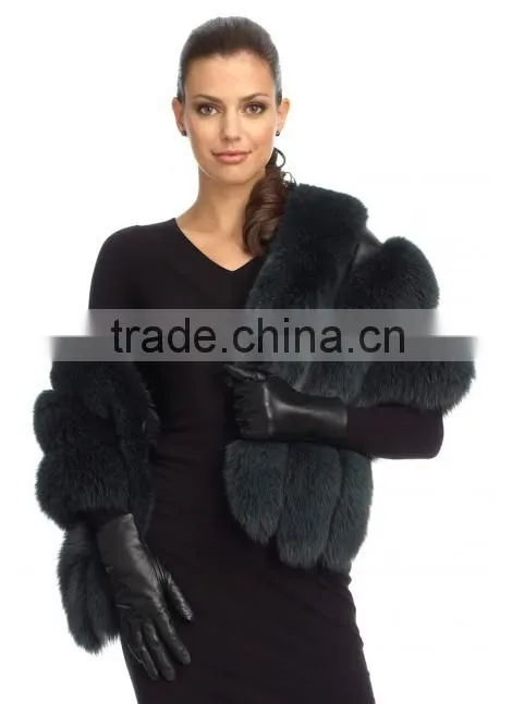 2015 wholesale ladies fox fur cape