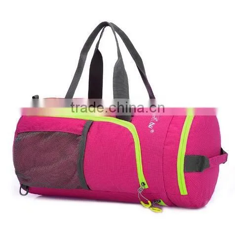 2016 alibaba china multi function foldable duffel travel bag with shoulder strap
