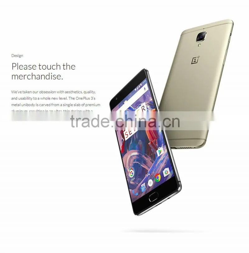 In Stock! Oneplus 3 6GB RAM 64GB ROM Snapdragon 820 MSM8996 Quad Core 5.5" HD Android 6.0 4G LTE Fingerprin GPS Mobile Phonet