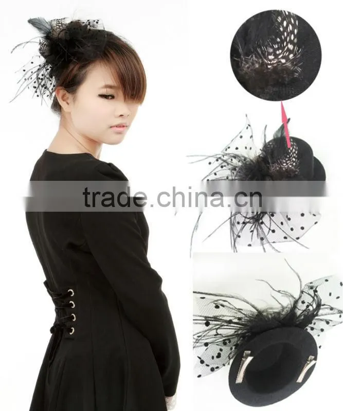 MYLOVE black feather costume hat hairpin MLXM030