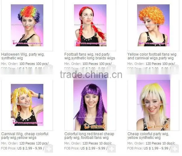 Beautiful ladies' lace wig, cheap feather party wigs