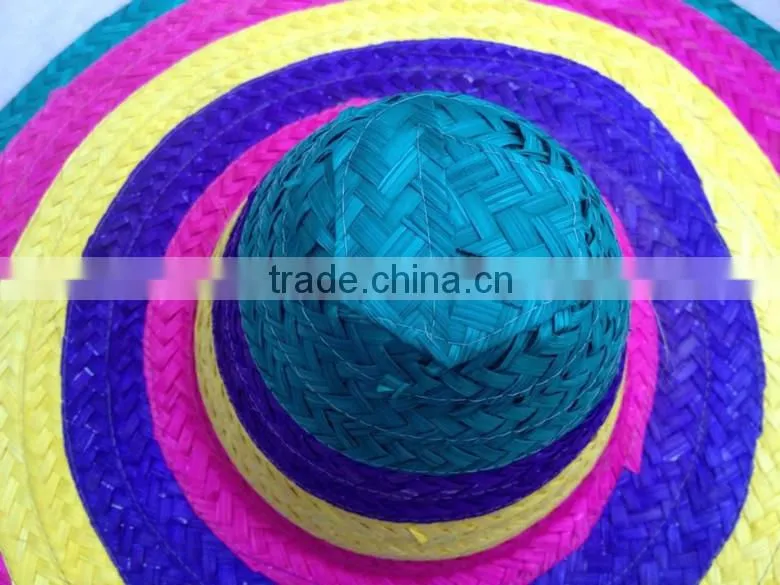 wide brim sombrero straw hat