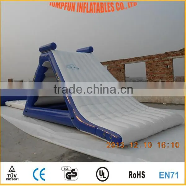 inflatable water trampoline with slide and log
