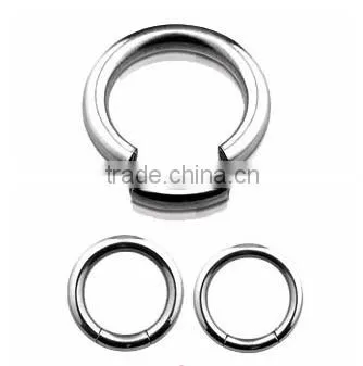 Colourful 316 stainless steel piercing rings segment piercing rings nose/lip piercings