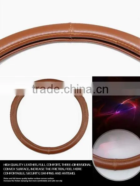 Wholesale PU car steering wheel cover/ heated steering wheel covers/China manufacturers