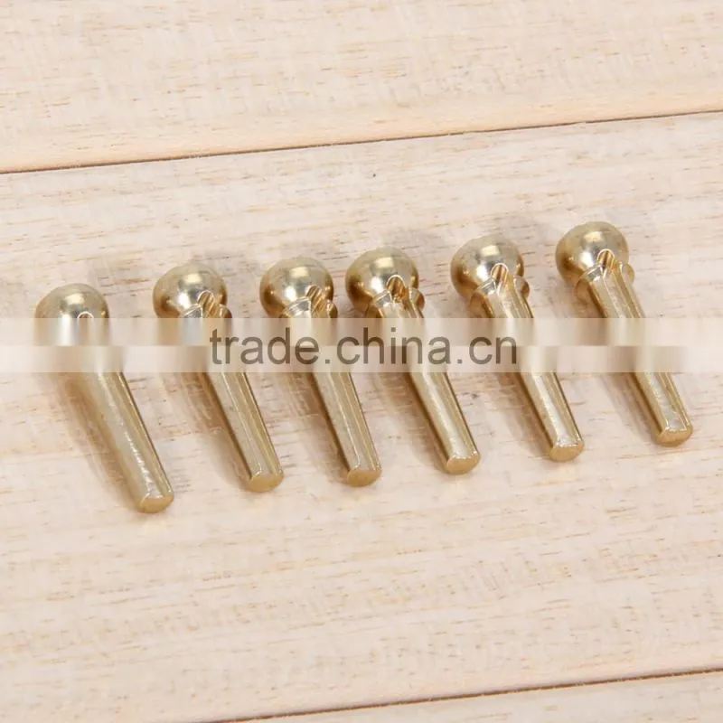 Metal Acoustic Guitar Bridge Pins Guitar Strings Fixed Cone String Pins String Nails Pure Copper 27*8*8mm Professional