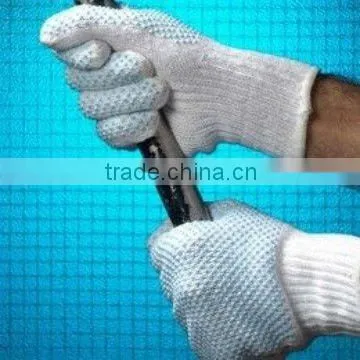 cotton pvc dotted gloves for woking and safety