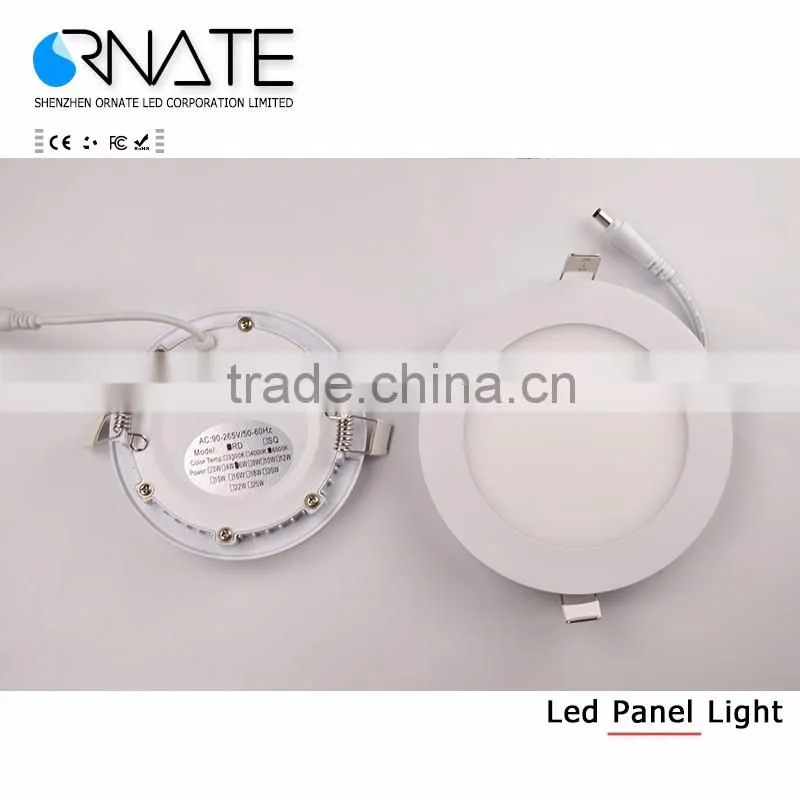 Customed China factory price high quality 6W 9W 12W round LED panel lights