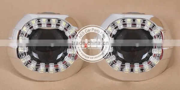 2014 Factory Hot Sale Square LED angel eyes for car H4 bixenon projector lens
