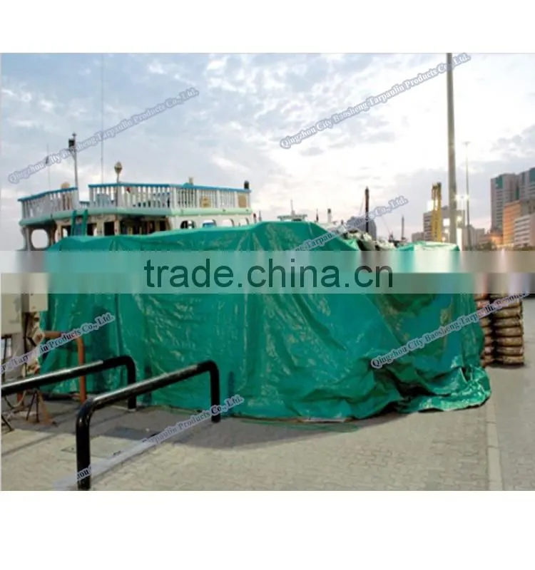 2015 Special port PE tarpaulin Rotproof pe tarpaulin with pp rope and aluminum eyelet
