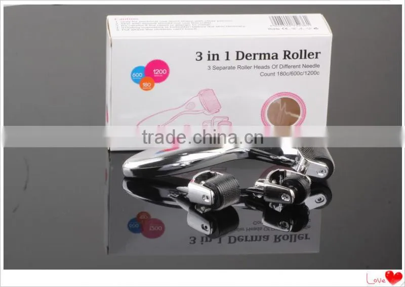 GTO original manufacture wholesale 3 in 1derma roller for eye, face and body use