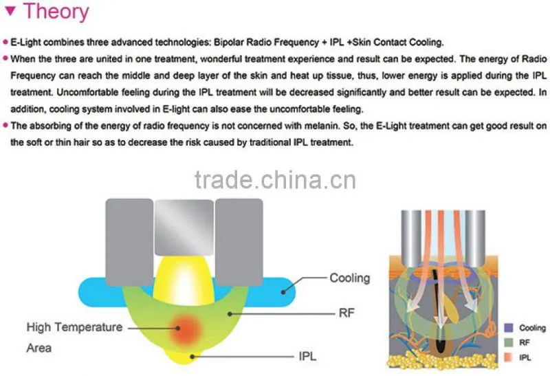 Discount!IPL+RF E-light hair removal and wrinkle removal salon equipment