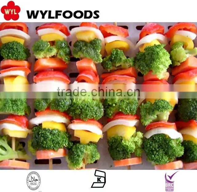 IQF china price fot frozen vegetable skewer hot sales 2015