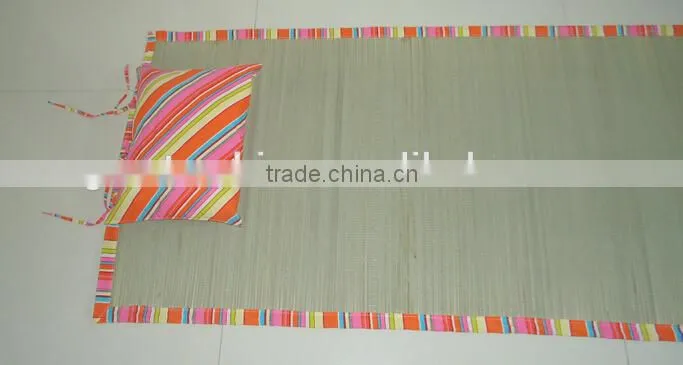 Straw Beach Mat with pillow