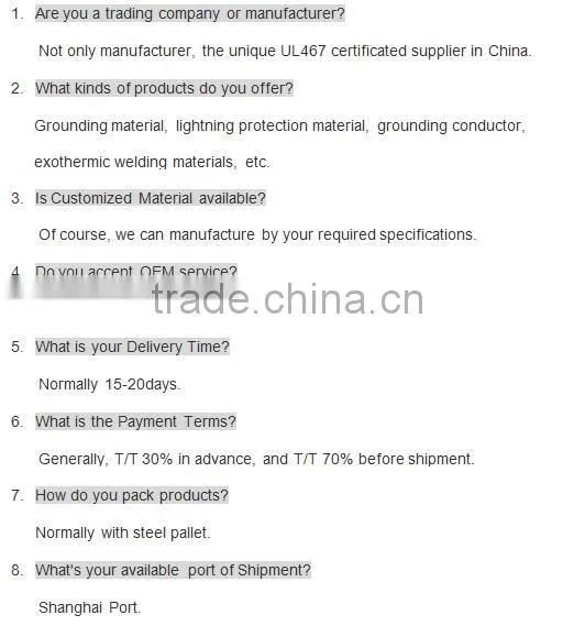 high voltage solid copper bonded steel ground rod