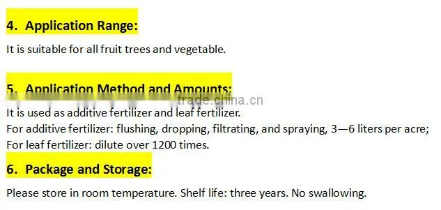 Hot Sale Bio Fertilizer NPK 150-150-350 G/L with TE / No Hormone